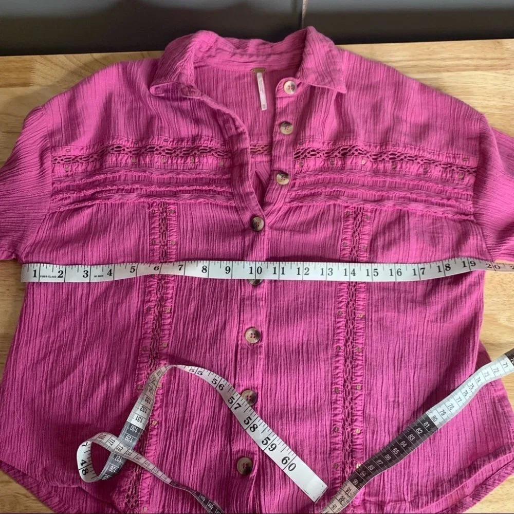 Free People Summer Stars Button Up Shirt Size XS - Picture 12 of 12